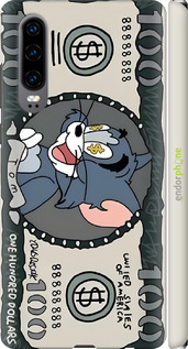 3D пластиковый матовый чехол Том и джерри для Huawei P30 - 6291m-1622 изображение 