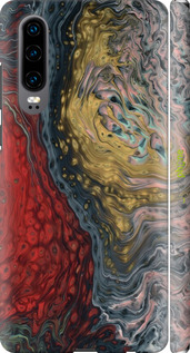 3D пластиковий матовий чехол Із зображенням абстрактного живопису для Huawei P30 - 6530m-1622 изображение 