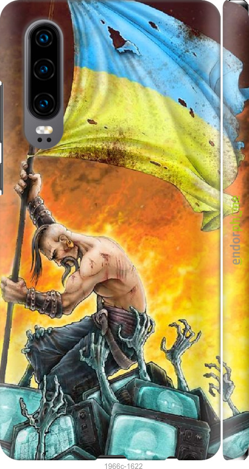 

3D пластиковий матовий чохол "Сильна Україна" для Huawei P30, Синій