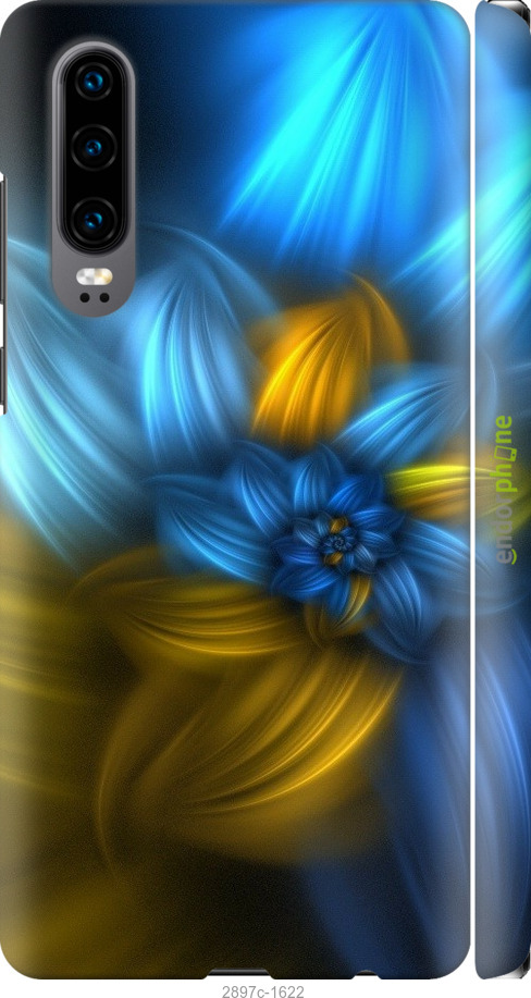 

3D пластиковий матовий чохол "Візерунок 46" для Huawei P30, Синій