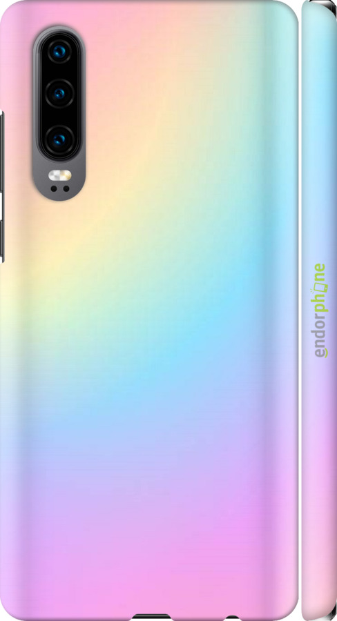 

3D пластиковий матовий чохол "Веселка 2" для Huawei P30, Рожевий