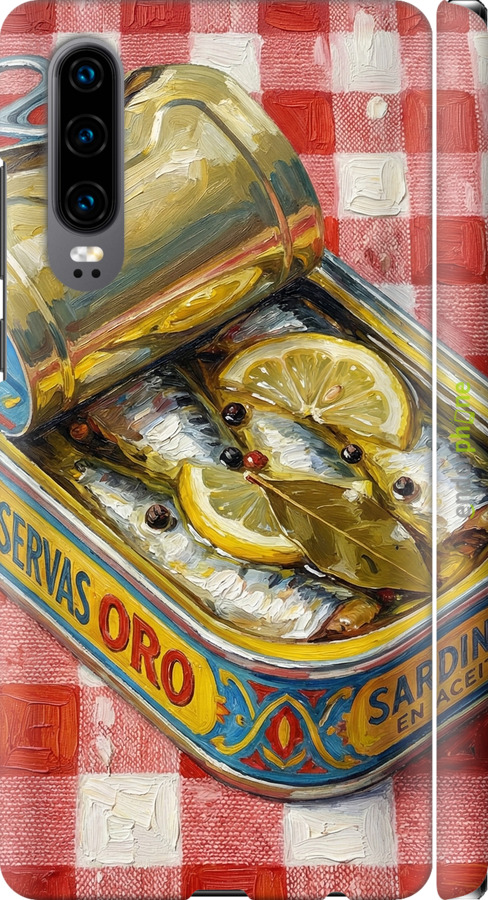 3D пластиковый матовый чехол Vintage Sardine Tin Phone для Huawei P30 - 6772m-1622 изображение 