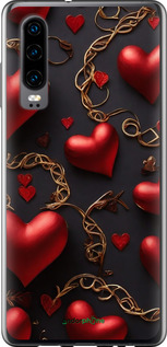 Силіконовий чехол Сердечки для Huawei P30 - 5831u-1622 изображение 