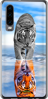 Силиконовый чехол Тигр для Huawei P30 - 6016u-1622 изображение 