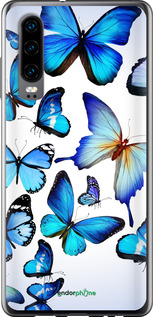 Силиконовый чехол Бабочки для Huawei P30 - 6023u-1622 изображение 