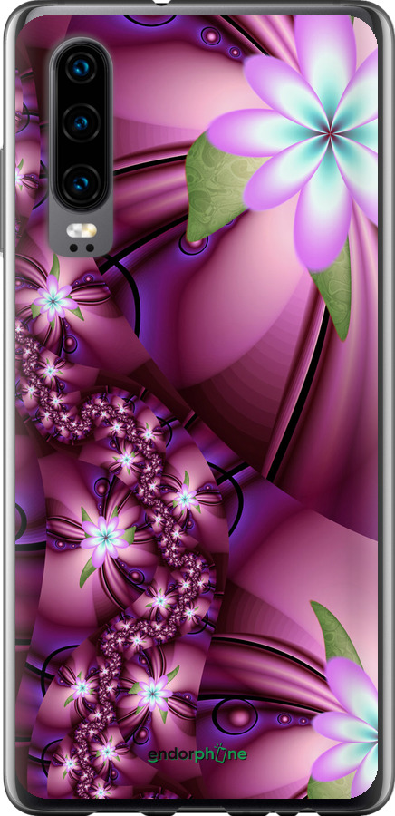 

Силіконовий чохол "Квіткова мозаїка" для Huawei P30, Рожевий