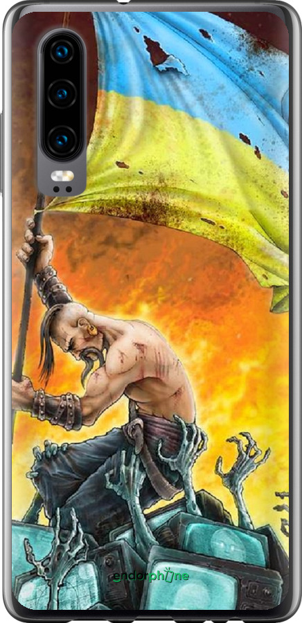 

Силіконовий чохол "Сильна Україна" для Huawei P30, Синій