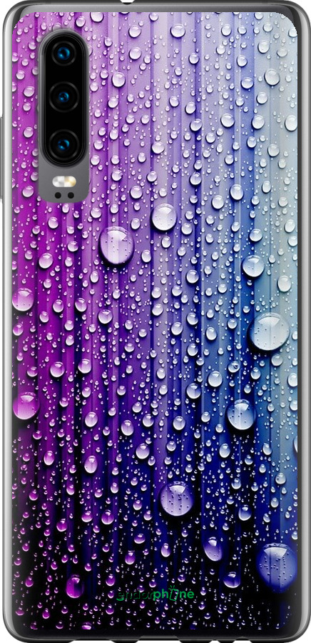 

Силіконовий чохол "Краплини води" для Huawei P30, Синій