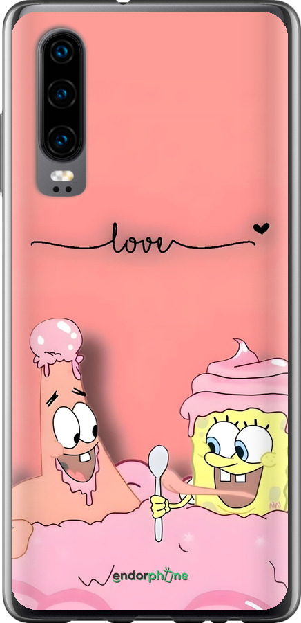 Силіконовий чехол Спанч Боб для Huawei P30 - 6282u-1622 изображение 