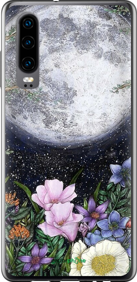 Силиконовый чехол Полночь в саду II для Huawei P30 - 6424u-1622 изображение 