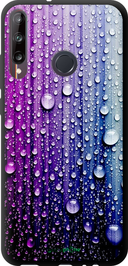 

TPU чорний чохол "Краплини води" для Huawei P40 Lite E, Синій