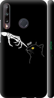 3D пластиковый матовый чехол Кошка для Huawei P40 Lite E - 6505m-1875 изображение 