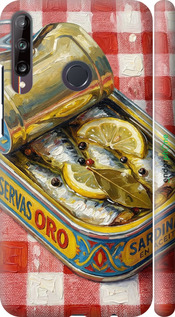 3D пластиковий матовий чехол Vintage Sardine Tin Phone для Huawei P40 Lite E - 6772m-1875 изображение 