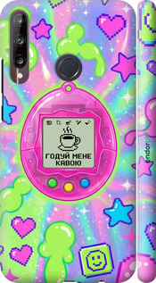 3D пластиковый матовый чехол Y2K Aesthetic Retro Pet: Годуй мене кавою для Huawei P40 Lite E - 6784m-1875 изображение 