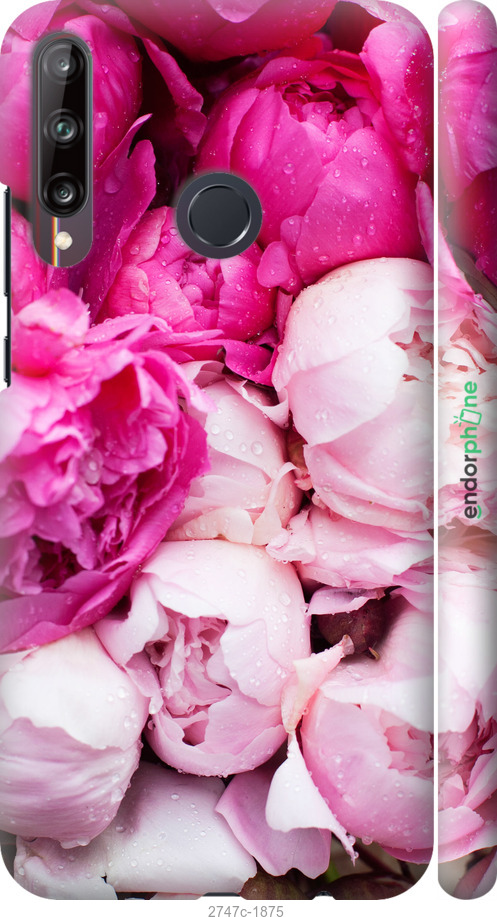 

3D-Kunststoff-Matte Hülle Rosa Pfingstrosen" für Huawei P40 Lite E"
