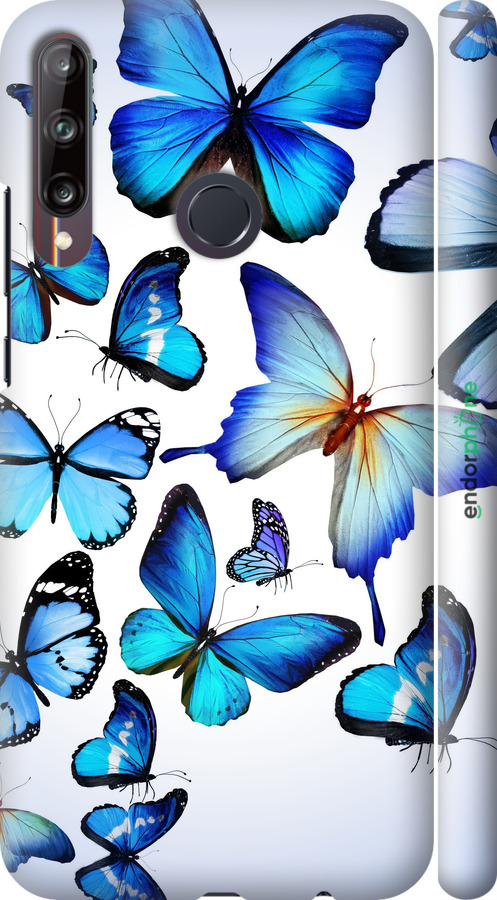 3D пластиковый матовый чехол Бабочки для Huawei P40 Lite E - 6023m-1875 изображение 