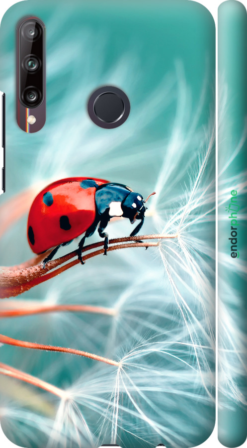 3D пластиковый матовый чехол Божья коровка для Huawei P40 Lite E - 6049m-1875 изображение 