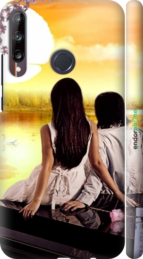 3D пластиковый матовый чехол Sunset для Huawei P40 Lite E - 6607m-1875 изображение 