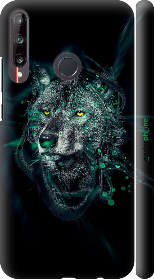3D пластиковый матовый чехол Wolf для Huawei P40 Lite E - 6610m-1875 изображение 