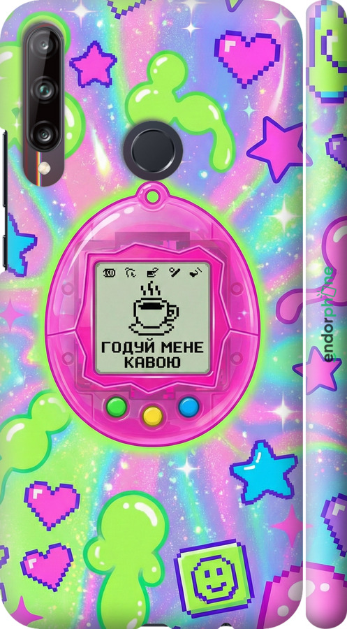 3D пластиковый матовый чехол Y2K Aesthetic Retro Pet: Годуй мене кавою для Huawei P40 Lite E - 6784m-1875 изображение 