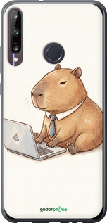 2D пластиковый чехол 'Funny Capybara CEO Working' для Huawei P40 Lite E изображение 3