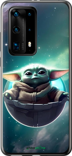 Силиконовый чехол Малышь йода для Huawei P40 Pro Plus - 6294u-1917 изображение 