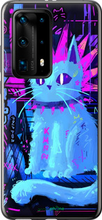 Силіконовий чехол Кіт панк для Huawei P40 Pro Plus - 6311u-1917 изображение 
