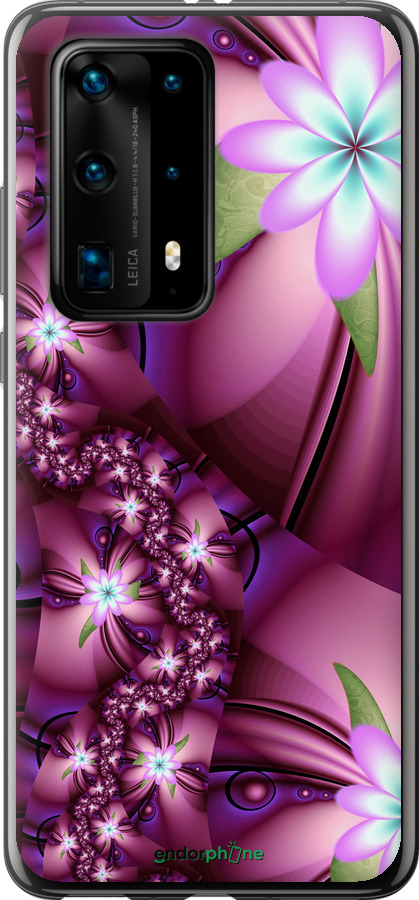 

Силіконовий чохол "Квіткова мозаїка" для Huawei P40 Pro Plus, Рожевий