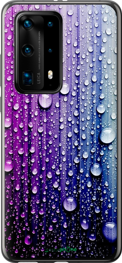 

Силіконовий чохол "Краплини води" для Huawei P40 Pro Plus, Синій