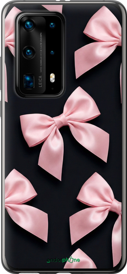 Силиконовый чехол Coquette Ribbons Dark Coquette для Huawei P40 Pro Plus - 6767u-1917 изображение 