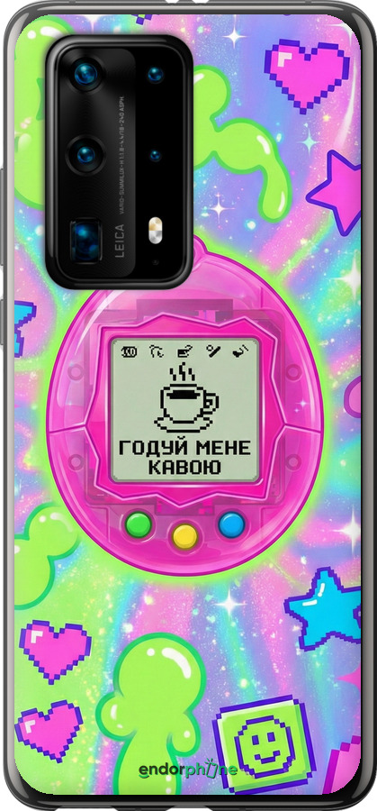 Силиконовый чехол Y2K Aesthetic Retro Pet: Годуй мене кавою для Huawei P40 Pro Plus - 6784u-1917 изображение 