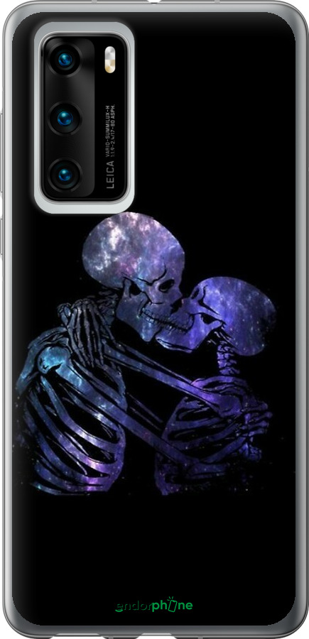 Силіконовий чехол Із зображенням скелета для Huawei P40 - 6537u-1840 изображение 