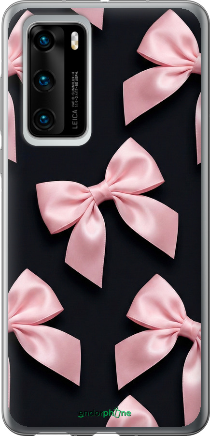 Силиконовый чехол Coquette Ribbons Dark Coquette для Huawei P40 - 6767u-1840 изображение 