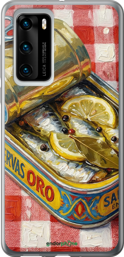 Силиконовый чехол Vintage Sardine Tin Phone для Huawei P40 - 6772u-1840 изображение 