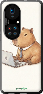 Силиконовый чехол 'Funny Capybara CEO Working' для Huawei P50 изображение 1