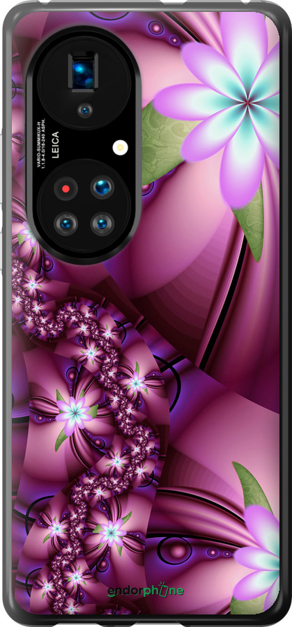 

Силіконовий чохол "Квіткова мозаїка" для Huawei P50, Рожевий