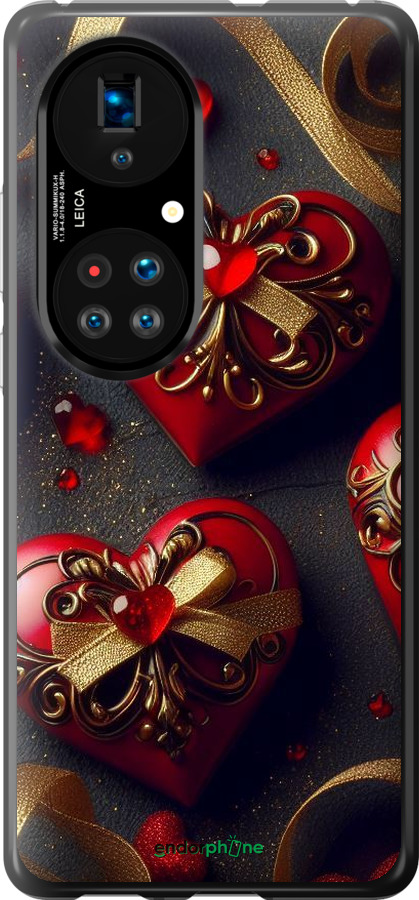 Силіконовий чехол Сердечки v4 для Huawei P50 - 5834u-2292 изображение 