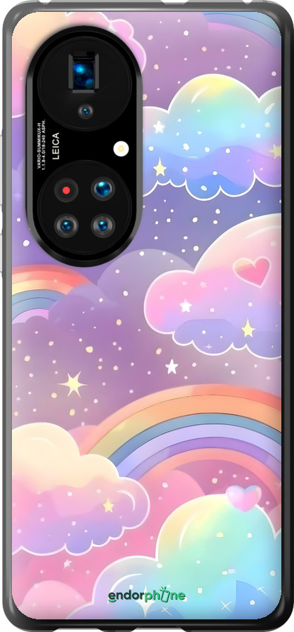 Силиконовый чехол Облака и радуга для Huawei P50 - 6312u-2292 изображение 