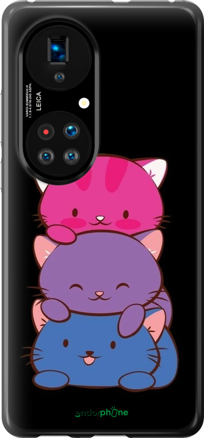 Силиконовый чехол Милые кошки для Huawei P50 - 6518u-2292 изображение 