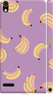 3D пластиковый глянцевый чехол Бананы для Huawei Ascend P6 - 4312c-39 изображение 