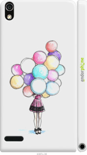 3D пластиковый глянцевый чехол Шарики для Huawei Ascend P6 - 4387c-39 изображение 