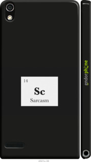 3D пластиковый глянцевый чехол Сарказм для Huawei Ascend P6 - 4501c-39 изображение 