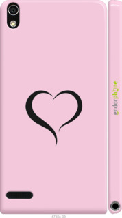 3D пластиковий глянцевий чехол Серце 1 для Huawei Ascend P6 - 4730c-39 изображение 