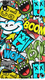 3D пластиковий глянцевий чехол Стікери v4 для Huawei Ascend P6 - 5508c-39 изображение 