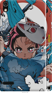 3D пластиковий глянцевий чехол Танджиро Камадо для Huawei Ascend P6 - 5574c-39 изображение 