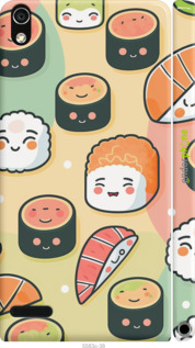 3D пластиковий глянцевий чехол Суші патерн для Huawei Ascend P6 - 5583c-39 изображение 