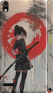 3D пластиковий глянцевий чехол Сутінки воїна: Танок з катаною для Huawei Ascend P6 - 6123c-39 изображение 