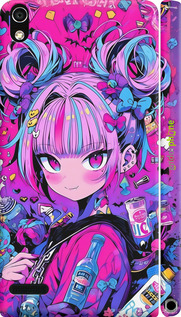 3D пластиковый глянцевый чехол Аниме милаха для Huawei Ascend P6 - 6314c-39 изображение 