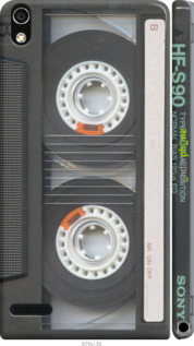 3D пластиковий глянцевий чехол Касета  для Huawei Ascend P6 - 876c-39 изображение 