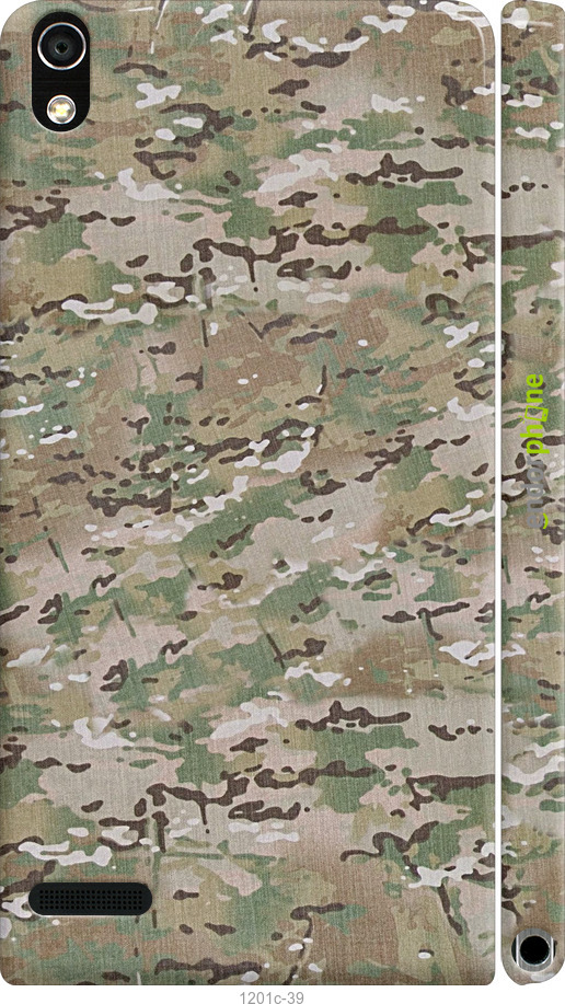 3D пластиковий глянцевий чехол Камуфляж v5 для Huawei Ascend P6 - 1201c-39 изображение 